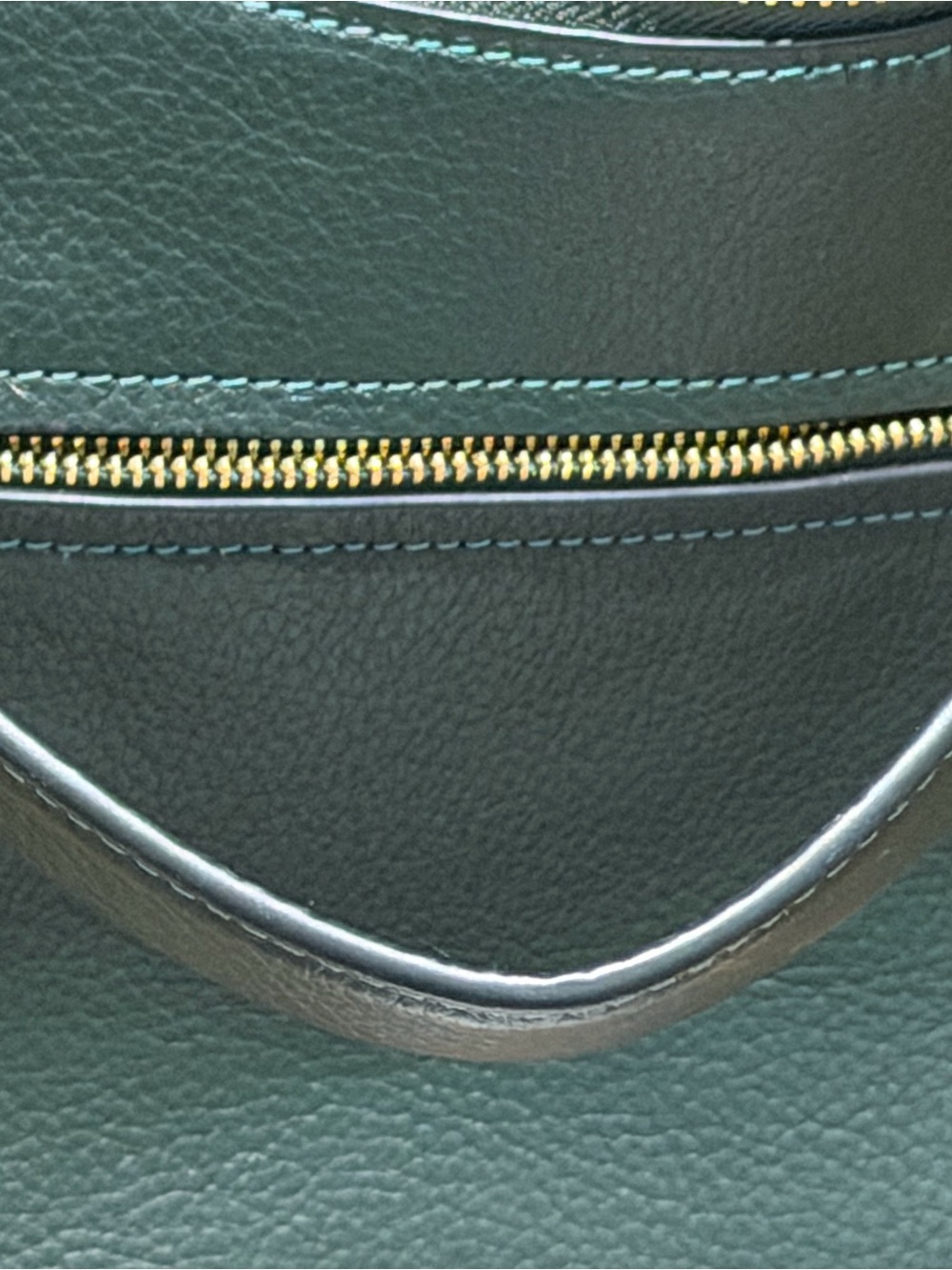 Coach Teri Hobo Green Gold Leather Shoulder Bag purse convertible NEW - Picture 12 of 15